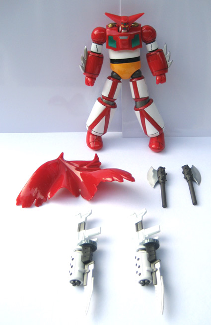 Revoltech OVA Getter 1 Figure with its accessories