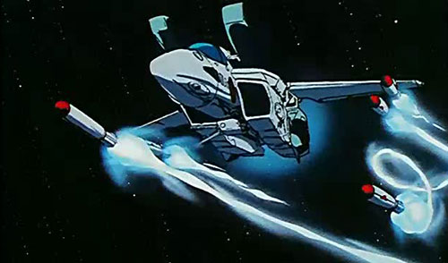 Hikaru Ichijo VF-1S with FAST Pack in Macross TV Series episode 27
