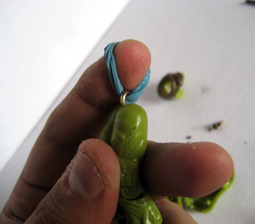 How to Fix G.I. Joe Figures with broken rubber bands, hooking the rubber band to the leg hook