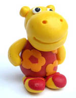 How to make cartoon figures using polymer clay: Tasha Backyardigans