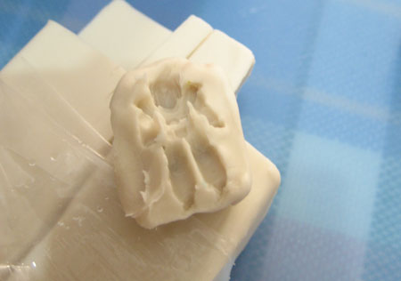 How to make miniature figures using polymer clay mold : unbaked mold
