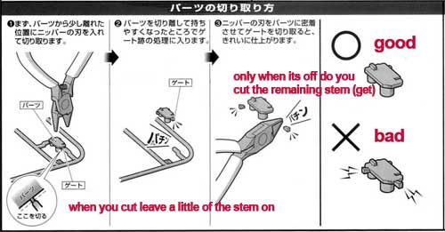 Bandai 1/72 VF-25G Messiah Valkyrie of Michael Braun Custom Model Kit: How to cut off the parts from the plate