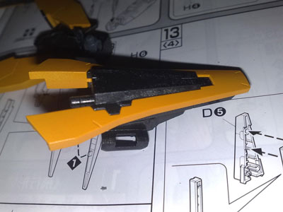 1/100 GN-003 Gundam Kyrios Assembly Part IV shield attachment part