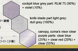 1/72 VF-25S Messiah Valkyrie Ozma Lee version Color Guide