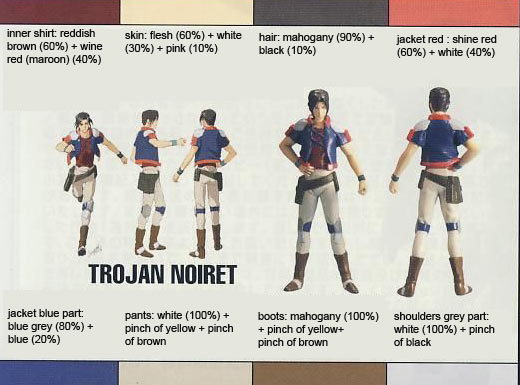 1/100 Gundam Astray Green Frame of Trojan Noiret Color Guide
