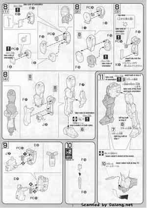 Bandai 1/100 GN-005 Gundam Virtue English Construction Manual