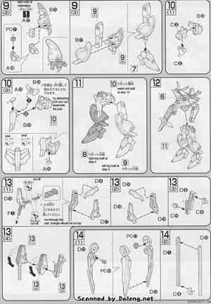 Bandai 1/144 HG GNW-001 Gundam Throne Eins English Construction Manual and English Color Guide