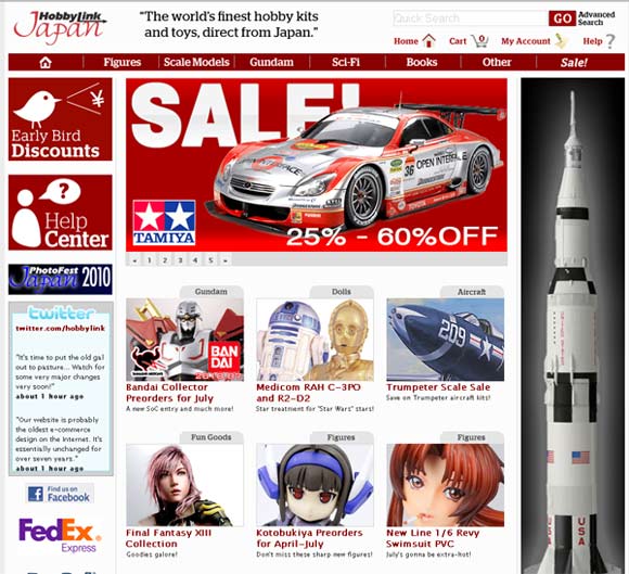 HobbyLink Japan Redesigns Site