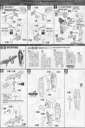 Bandai Master Grade ZGMF-X56S/β Sword Impulse Gundam Construction Manual and Color Guide