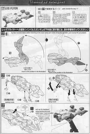 Bandai Master Grade ZGMF-X56S/β Sword Impulse Gundam Construction Manual and Color Guide