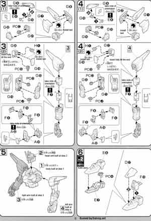 Bandai 1/100 ZGMF-X666S Legend Gundam English Construction Manual and Color Guide