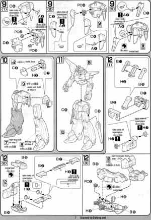 Bandai 1/100 ZGMF-X666S Legend Gundam English Construction Manual and Color Guide
