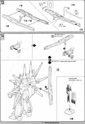 Bandai 1/100 ZGMF-X666S Legend Gundam English Construction Manual and Color Guide