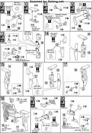 Bandai 1/144 HGUC MSZ-010 ZZ Gundam English Construction Manual and Color Guide