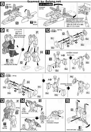 Bandai 1/144 HGUC MSZ-010 ZZ Gundam English Construction Manual and Color Guide