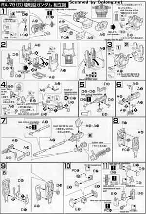 HGUC RX-79(G) Gundam The Ground War Set Construction Manual and Color Guide
