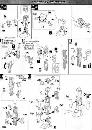 Bandai Master Grade MG FA-78-1 Full Armor Gundam English Construction Manual and Color Guide