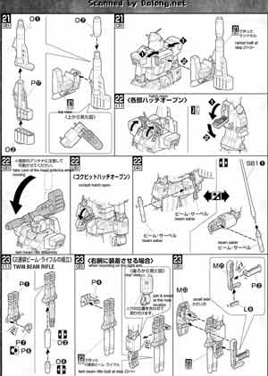 Bandai Master Grade MG FA-78-1 Full Armor Gundam English Construction Manual and Color Guide