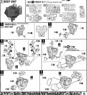Bandai Master Grade MG YMS-15 Gyan English Construction Manual and Color Guide