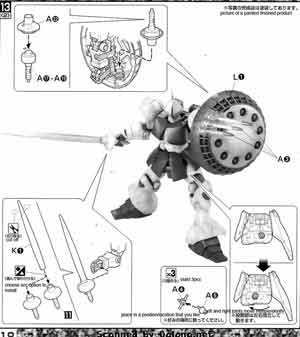 Bandai Master Grade MG YMS-15 Gyan English Construction Manual and Color Guide