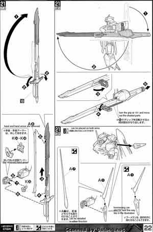 Bandai Master Grade MG 1/100 ZGMF-X42S Destiny Gundam English Construction Manual and Color Guide