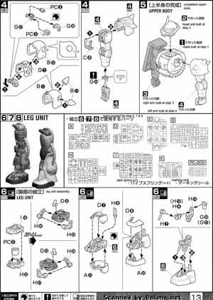 Bandai Master Grade MG MS-06S Zaku II Char Aznable version 2.0 English Construction Manual