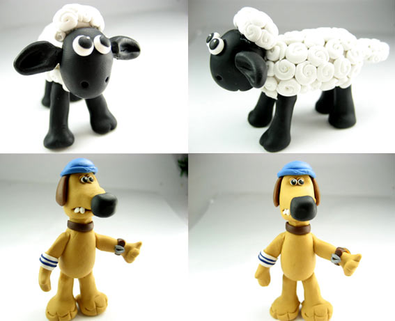 Shaun the Sheep Polymer Clay Figure Mech9 Scale Model Kits