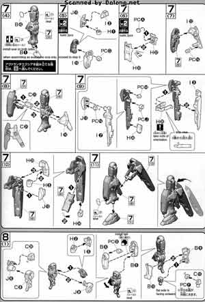 Bandai 1/144 High Grade HG GN-001/hs-A010 Gundam Avalanche Exia English Construction Manual and Color Guide