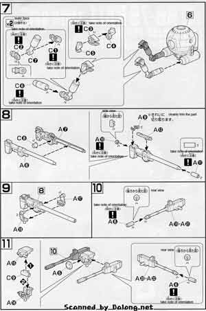 1/144 High Grade HG RB-79 Ball Twin Set English Construction Manual and Color Guide