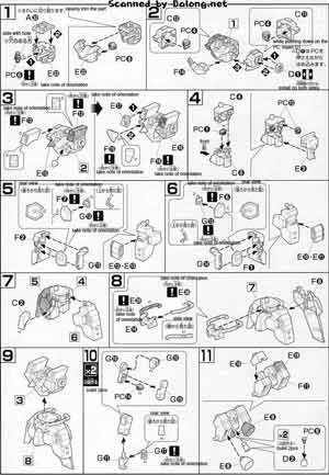 High Grade GPB-06F Super Custom Zaku F2000 English Color Guide and Manual