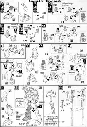 High Grade GPB-06F Super Custom Zaku F2000 English Color Guide and Manual