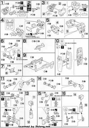 Bandai High Grade HGUC RGM-79 Powered GM English Color Guide and Manual