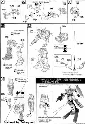 Bandai High Grade HGUC RGM-79 Powered GM English Color Guide and Manual