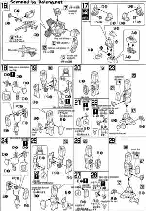 Bandai High Grade HGUC RX-78BD-3 Blue Destiny Unit 3 English Color Guide and Manual