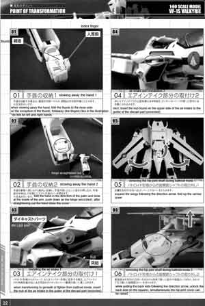 Yamato 1/60 VF-1S Valkyrie of Hikaru Ichijo from DYRL English Translated Manual