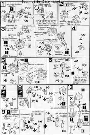 Bandai High Grade HG GPB-X78-30 Forever Gundam English Color Guide and Manual