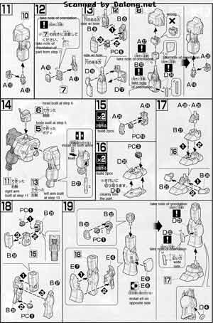 Bandai High Grade HG GPB-X78-30 Forever Gundam English Color Guide and Manual