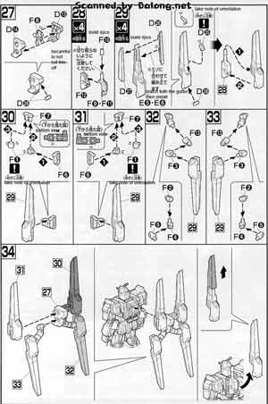 Bandai High Grade HG GPB-X78-30 Forever Gundam English Color Guide and Manual