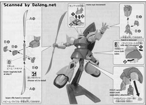 Bandai High Grade HGUC MS-14S Gelgoog (Char Aznable) English Color Guide and Manual