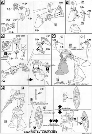 Bandai High Grade HGUC MS-14S Gelgoog (Char Aznable) English Color Guide and Manual