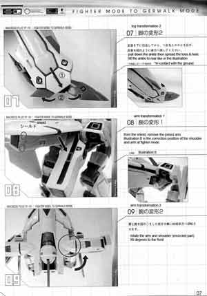 Yamato 1/60 Perfect English Transformation YF-19 Manual