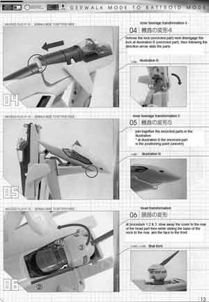 Yamato 1/60 Perfect English Transformation YF-19 Manual