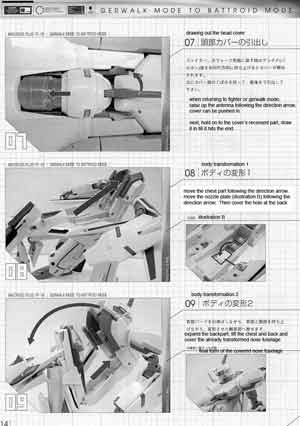 Yamato 1/60 Perfect English Transformation YF-19 Manual