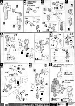 Bandai Master Grade MG MS-06K Zaku Cannon English Color Guide & Manual