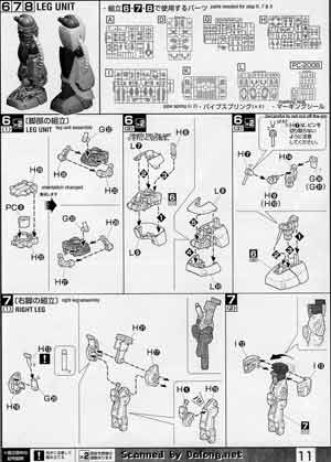 Bandai Master Grade MG MS-06K Zaku Cannon English Color Guide & Manual