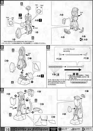 Bandai Master Grade MG MS-06K Zaku Cannon English Color Guide & Manual