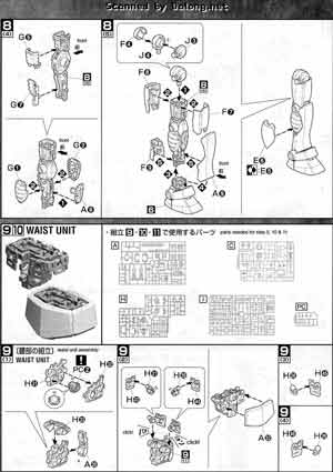 Bandai Master Grade MG RGM-79 GM v2.0 English Manual and Color Guide