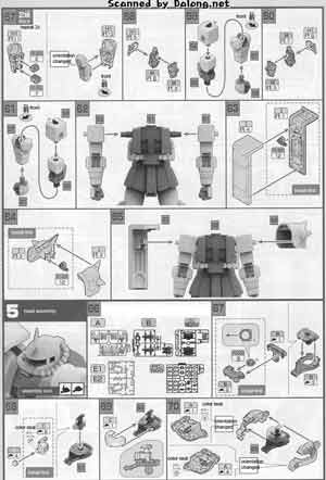 1/48 MegaSize Zaku II of Char Aznable Manual
