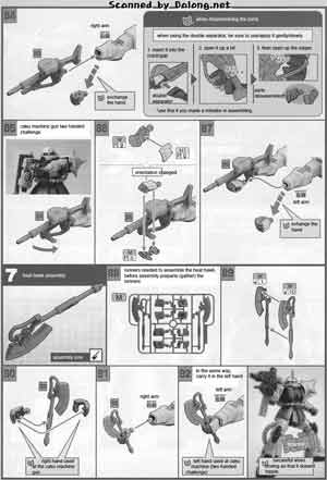 1/48 MegaSize Zaku II of Char Aznable Manual
