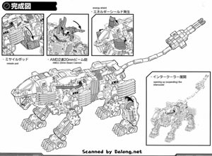 Kotobukiya 1/72 HMM Zoids Shield Liger English Color Guide & Manual